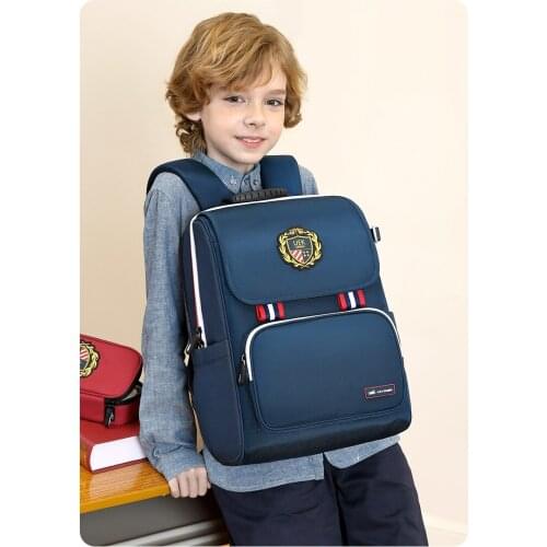 UEK New British Style School Bag Dor Primary Boys And Girls Ridge Protection And Load Reduction Backpack Super Light Back