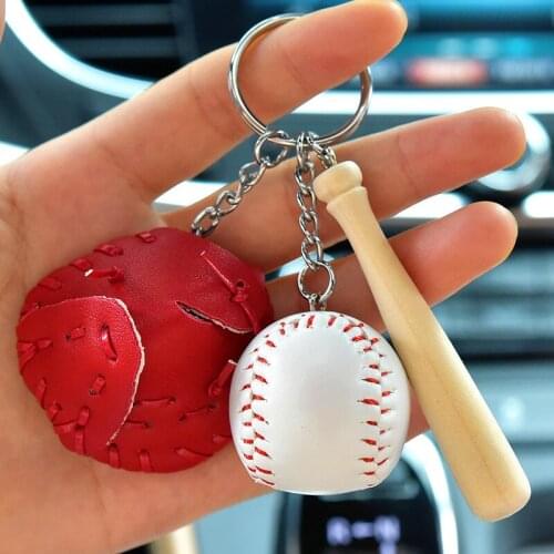 New Creative Cute Mini Baseball Keychain Pendant Fashion Bag Car Ornaments Activity Gifts