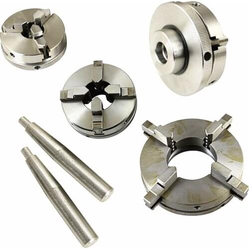 3/4 Jaws Wood Lathe Chuck 50/65/80/90/125mm Manual Chuck Self-centering DIY Metal Wood Lathe Tools