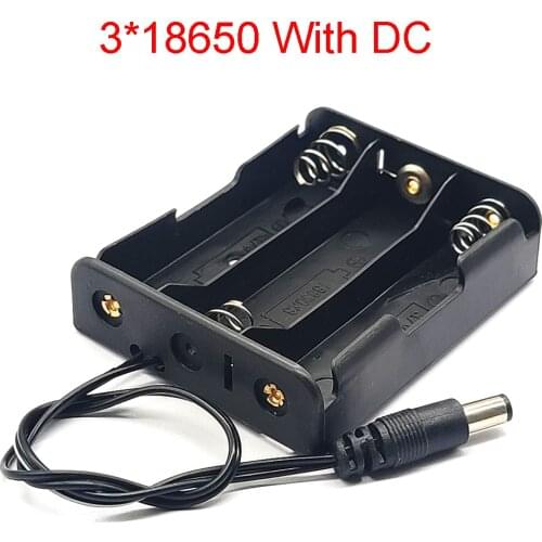 18650 Battery Holder Plastic 18650 Battery Storage Box 18650 Case For 3 x 18650 With DC5.5 * 2.1mm Series Connection