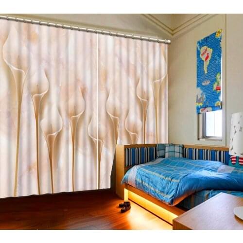 Customized size Luxury Blackout 3D Window Curtains For Living Room Blackout curtain morning glory curtains