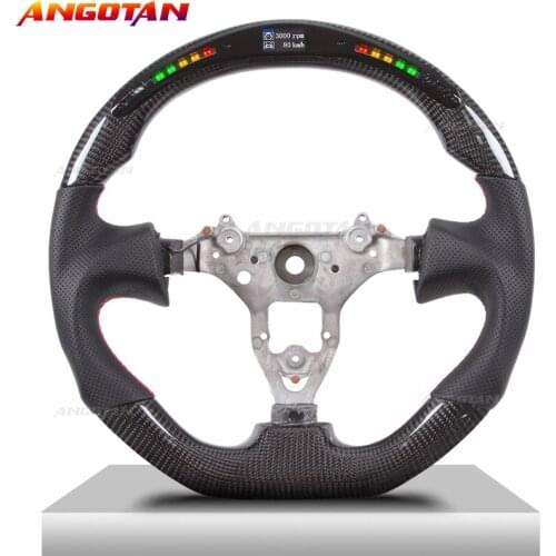 Steering Wheel Fit For Nissan R34 LED Perforated leather Carbon fibre Car Steering Wheel