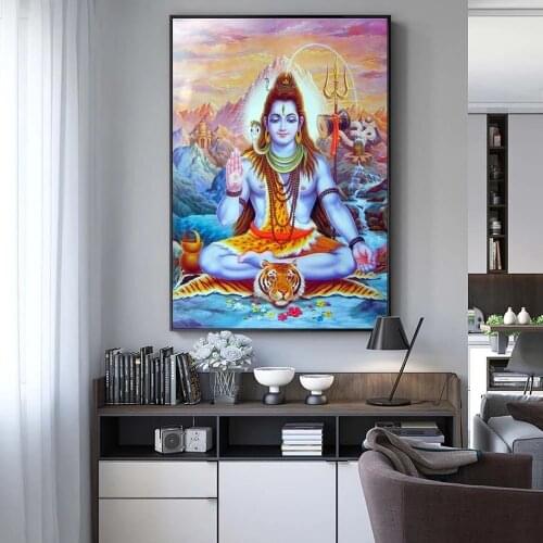 Shiva Lord Canvas Art Wall Paintings Hindu Gods Wall Art Prints Hinduism Wall Posters And Prints Cuadros Pictures Home Decor