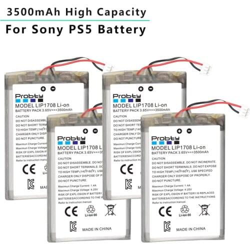 4 Pcs 3500mAh Replacement Battery for PS5 Controller,Rechargeable Built-in Lithium Battery 3.65V for DualSense Game Controller