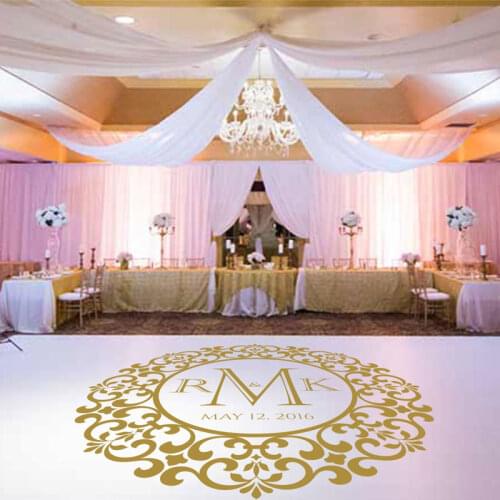 Wedding Dancing Floor Decal, Custom Name & Date Wedding Decor, Personlized Party Floor Decoration,Wedding Sticker WD18