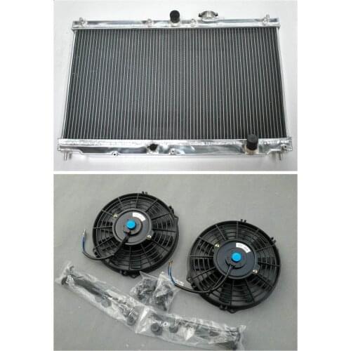 Hot Selling Aluminum Radiator & 2*FAN For HONDA 1990-1993 ACCORD 90 91 92 93/ PRELUDE 92-96 MANUAL