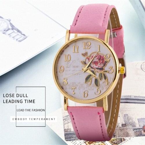 OTOKY Rose design watch retro fashion leisure Womens quartz watch 2021 trend new European and American fashion relógio feminino
