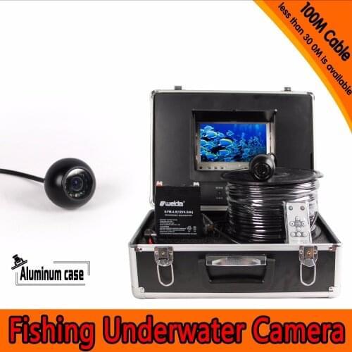 1 Set)100M Cable Underwater Fishing Camera System HD 7 inch colorful screen Night version Waterproof Fish Finder infared LED