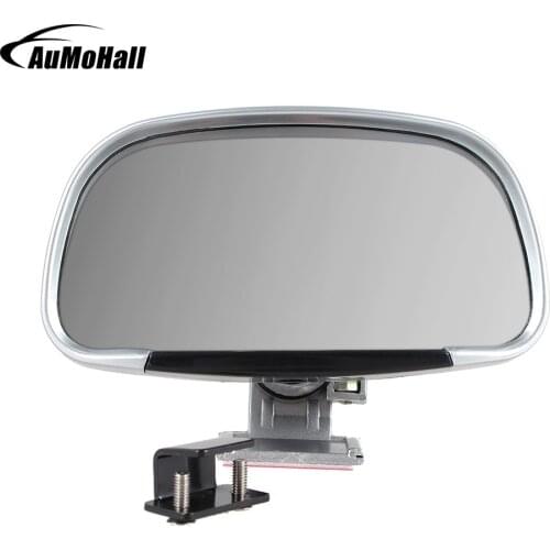 1 Pair Car Side Rear View Wing Mirror Vehicle Blind Spot Square Flat Silver Mirror Wide Angle Mirrors