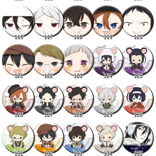 1pc 58mm Anime bungou stray dogs cartoon Cute Mouse style acrylic Pins Badges Brooch Broche spilla