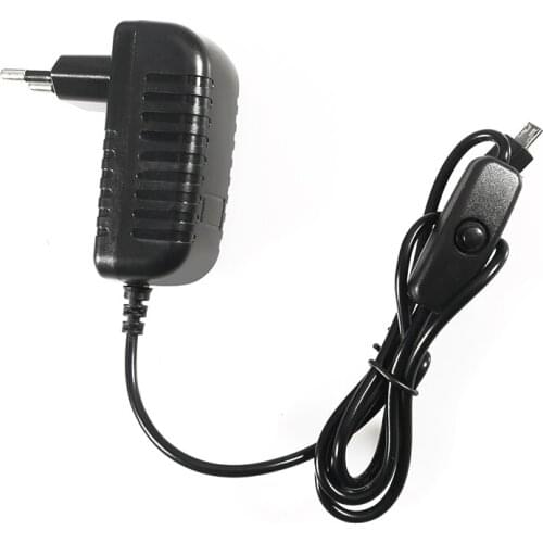 10Pcs 5V 3A Power Supply Charger AC Adapter Micro USB Cable with Power On/Off Switch For Raspberry Pi 3 banana pi Model B+ Plus