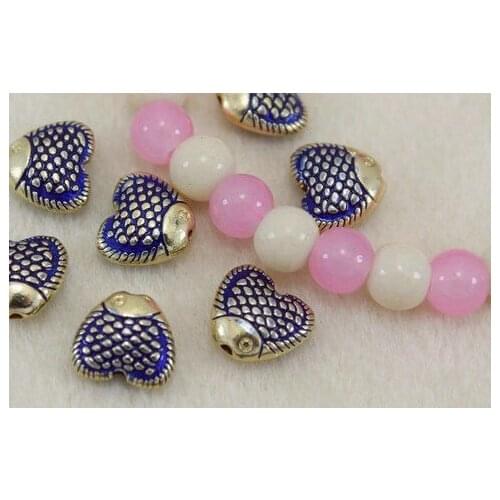 10pcs gilt gold dripping oil small fish beads Plated Jewelry Findings For Bracelet spacer Jewelry Making DIY df34s