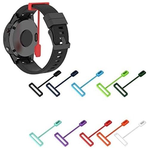 10pcs Colorful Anti Lost Silicone Dust Plug for Garmin Fenix 6/5/6S Pro/5S/6X/5X Plus/Vivoactive 3, Charger Port Protector Caps