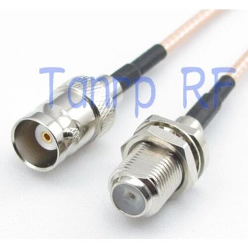 15CM Pigtail coaxial jumper cable RG316 extension cord 6inch BNC female jack to F female jack RF adapter connector