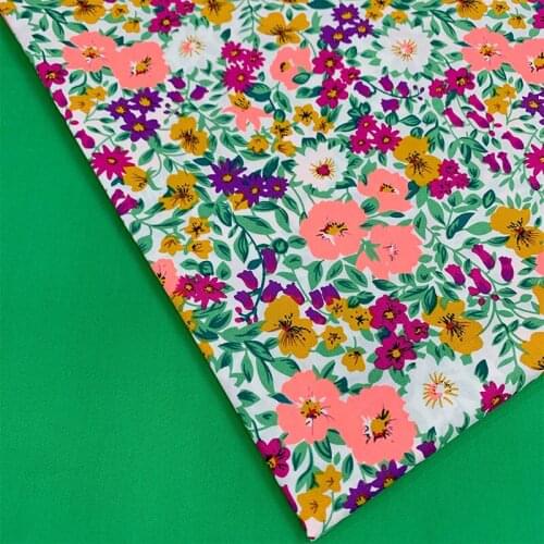 150x50cm Summer Clothes Womens High-Grade Cotton Small Flower Fabric DIY Handmade Cotton Clothing Cloth
