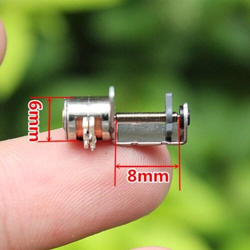2-Phase 4-Wire Micro Miniature Screw Rod Stepper Motor Micro Stepping Motor for DIY Models Motor Dia 6mm with 8mm Screw Rod