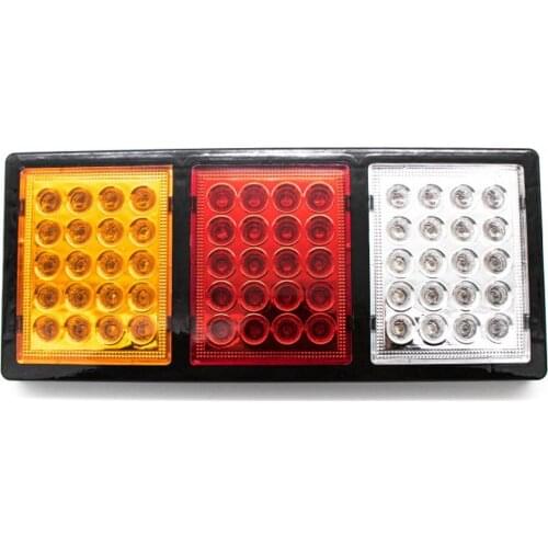 2Pcs DC 12V/24V 60LED Lamp Beads Waterproof Truck Warning Decorative Tail Light Low Energy Consumption Long Service Life