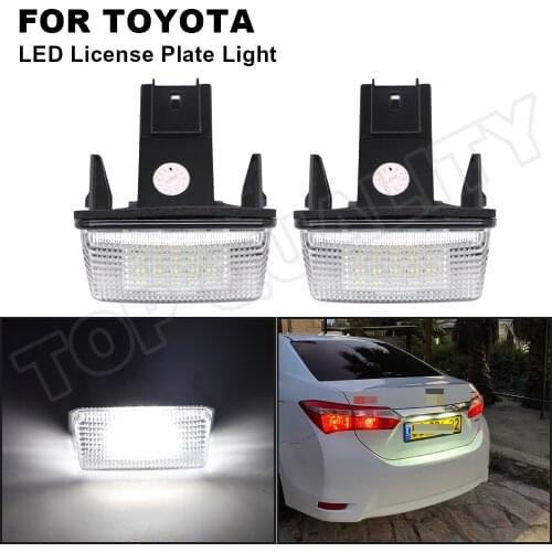 2Pcs LED License Plate Light Number Plate Lamp For Toyota Auris Avensis Corolla E12 2000-2008 Corolla E15 2006-2016 8127002131