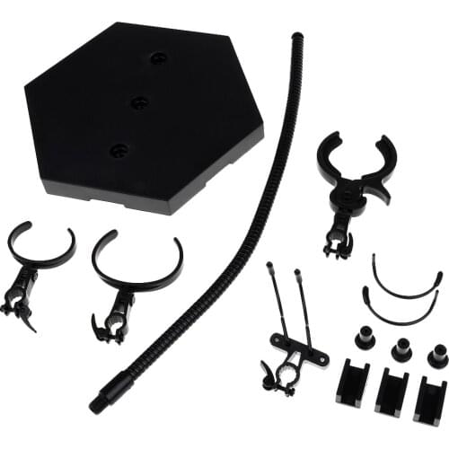 Action Figure Doll Accessories - Black Metal Display Stand for 1/6
