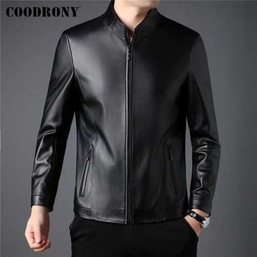 COODRONY Brand Autumn Winter New Arrival Man Jacket Casual Soft Warm Sheepskin Coat Men Clothing Genuine Leather Outerwear C8101