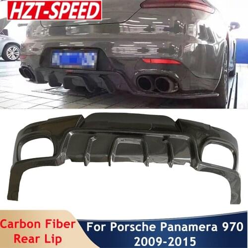 Rear Lip Bumper Diffuser Carbon Fiber Car Boty Modification Kit For Porsche Panamera Modify Turbo 2010-2016 Protector