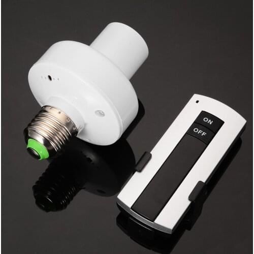 Remote Control Switchs Wireless E27 Screw Light Base ON/Off Timer Switch Socket For LED Lamp Bulb