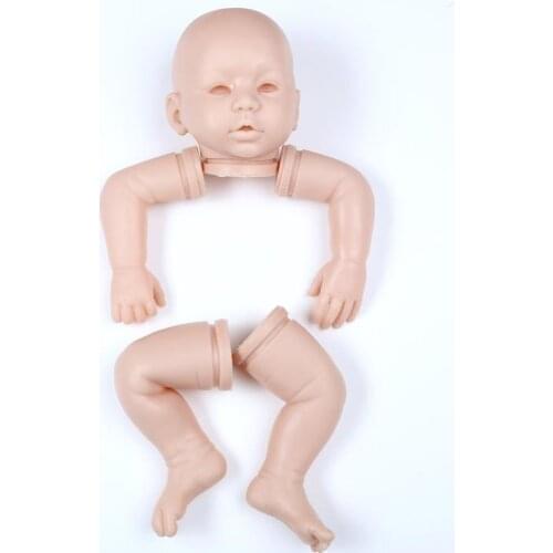 DIY Blank Kit Soft Vinyl Reborn Doll Kit Prototype Unisex Doll Accessories with 3/4 Limbs Doll Parts