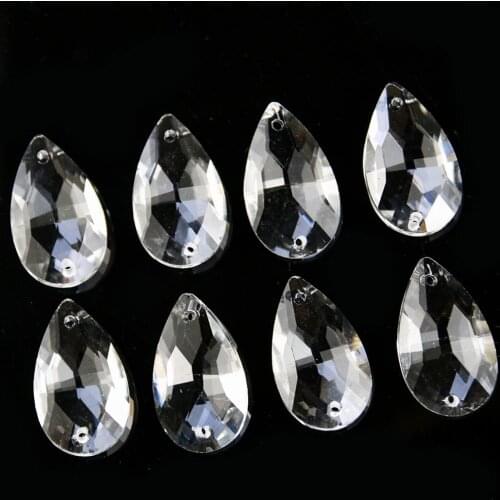 30mm Pear Crystal Sun Catcher Chandelier Pendant Rainbow Maker Prisms Gemstone Suncatcher Lamp Light Hanging Decor DIY Craft