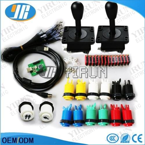 Classic Arcade game parts Bundles kit American Joystick microswitch button 2 players USB to jamma/PC board to DIY Arcade Machine