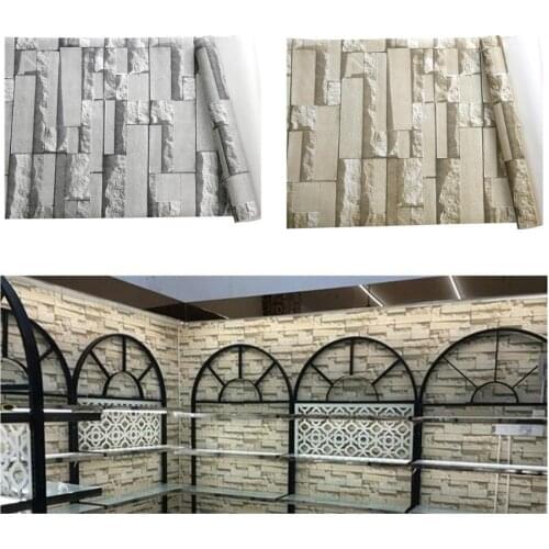 Lightweight 1 Roll Modern 3D Wall Panels Self Adhesive Wall Durable Brick Wall Paper Convenient for Home Stone Wall Paper