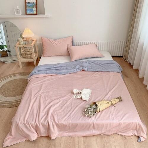 Summer Cool Quilt Cold Cover Mica Cool Feeling Solid Color Air Conditioning Quilt Skin-Friendly Comfortable Cool Nap Blanket