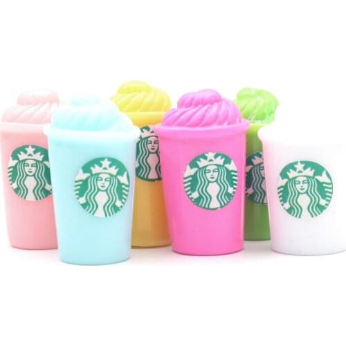 LF 10Pcs Mixed Cups Resin Decoration Craft Flatback Cabochon Embellishments For Scrapbooking Kawaii Cute Diy Accessories