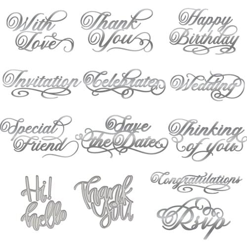 English Word Metal Cutting Dies for Scrapbooking and Cards Making Paper Craft Album Decoration Die New 2019