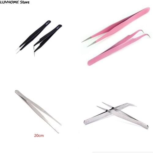 Multifunction Stainless Steel Straight Elbow Tweezers Anti-static Elbow and Straight Stainless Steel Tweezers DIY Nipper