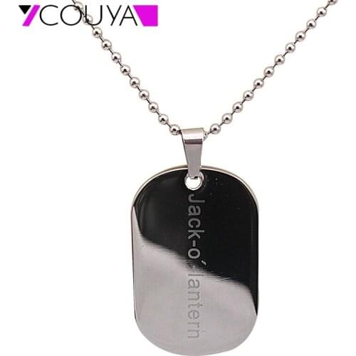 Hot Fashion Silver Color Metal Necklace Stainless Steel "Jack-o'-lantern" Pendant for Women Men Necklaces & Pendants Jewelry