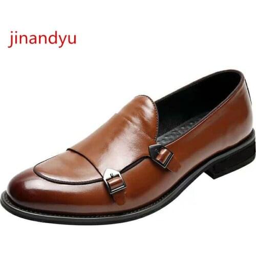 Mens Dress Shoes Loafers Big Size 48 Business Leather Shoes Men Classic Brown Black Office Oxford Shoe Dress Formal Shoes Male