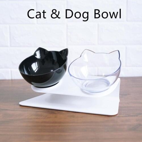 Non-slip Double Cat Bowl Dog Bowl With Raised Stand Pet Supplies Cat Water Bowl & Cat Food Bowls For Dog Feeder Pet Products