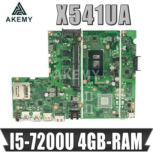 New X541UAK W/ I5-7200U CPU 4GB-RAM Motherboard For ASUS X541U X541UA X541UAK X541UVK X541UV X541UJ laptop mainboard Tested