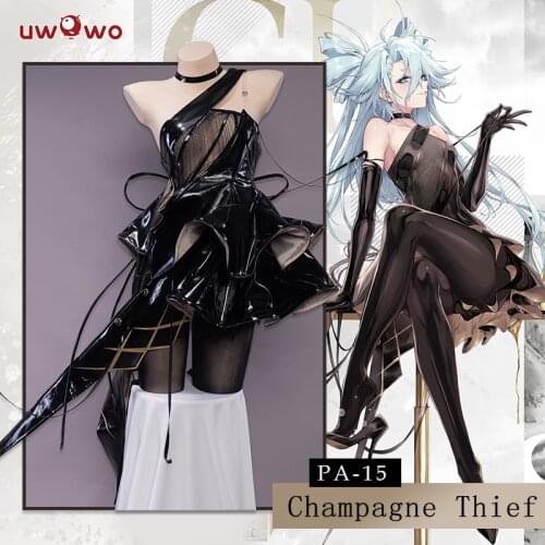 1 Deposit= $5 Coupon UWOWO Game Girls Frontline Champagne Thief Cosplay Costume Halloween Dress