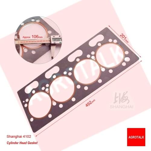 Head gasket for Shanghai (Newholland ) 4102 engine, part number