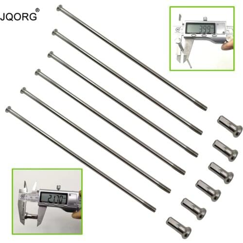 20 Pieces A Lot 8 G Diameter 4.0 mm Straight Pull Motorcycle Spokes Lighting Sliver Color Equal Diameter Motocross Spokes