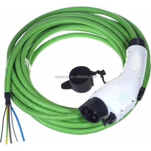 EV charging station connector 32A type 1 electric car charging cables open end