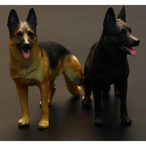 Realistic Shepherd Dog Animal Model Figurine Kids Toy Home Ornament Collection dog mode anime figures action figure