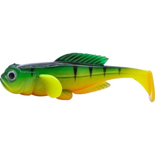 5pcs/Pack 80mm 9.5g Goby Paddle T-Tail Soft Bait Fish China Factory OEM ODM Softbait New Swimbait Fishing Soft Lure