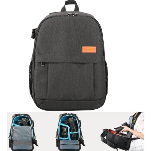 Camera Anti-theft Fashion Shoulders Bag Grey Black Backpack Waterproof Travel Tripod Lens Case Men Women Bags for Canon Nikon