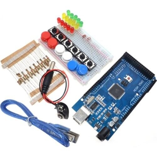 Smart Electronics Integrated Starter Kit Mega 2560 mini Breadboard LED jumper wire button for arduino kit compatile