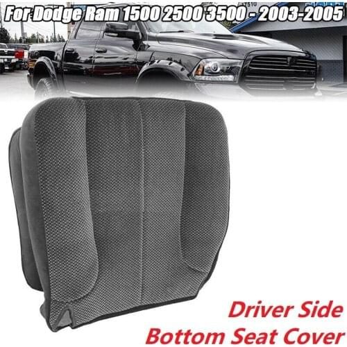 Auto Driver Side Bottom Fabric Cloth Seat Cover for Dodge Ram 1500 2500 3500 SLT 2002-2005 Gray