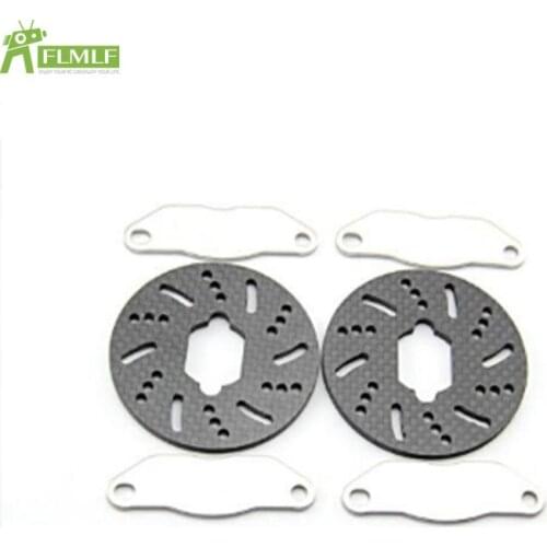 Stainless Steel Brake Pads + Carbon Fiber Brake Disc Set for 1/5 GTB Racing LOSI 5IVE T ROFUN ROVAN LT KM X2 Toys Games Parts