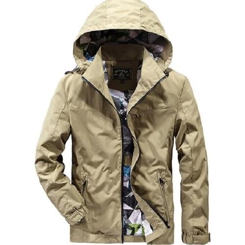 2020 Spring Autumn Casual Solid Fashion Slim Bomber Jacket Men Overcoat New Arrival Hooded Jackets Tactical Mens Jacket outfit