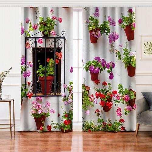 RealHomes Double Wing RealHomes Special Design Dijtal Printed Modern Living Room Backdrop Curtain